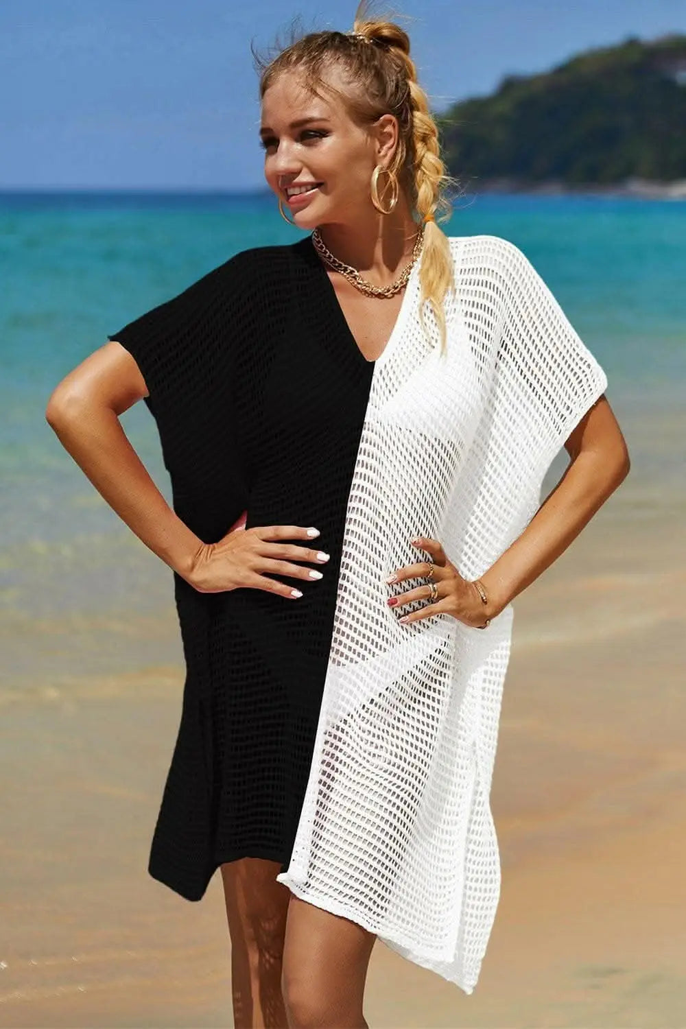 Chic openwork knit cover up - Love Salve